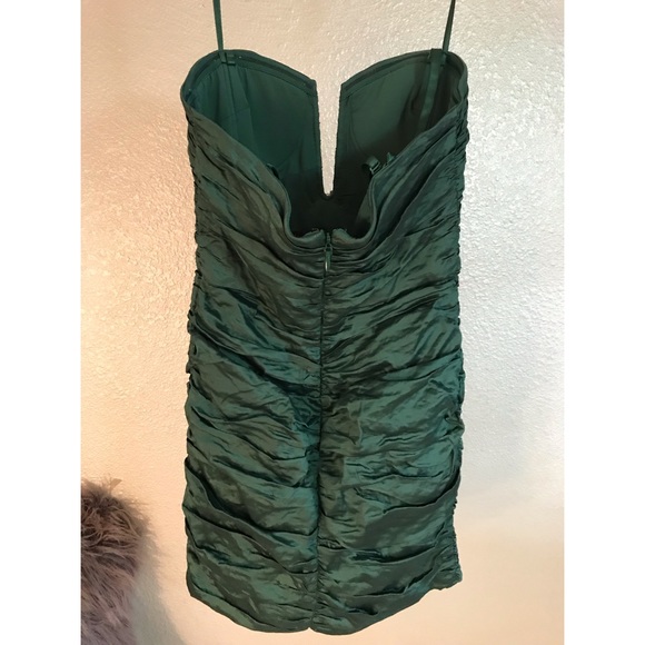 BCBG MaxAzria  Ruched Satin Taffeta Cocktail/Formal Holiday dress - Picture 2 of 5